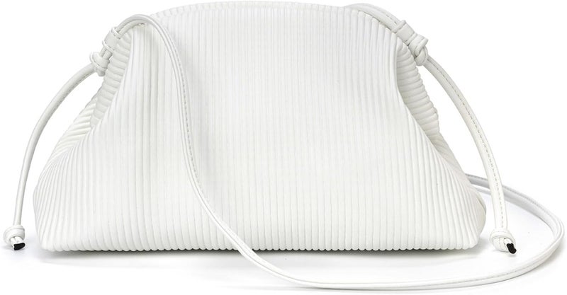 KingTo Store Clutch Purses for Women, Soft Cloud Bag Fashion Dumpling with Ruched Pouch Handbag for Crossbody Shoulder - Image 1